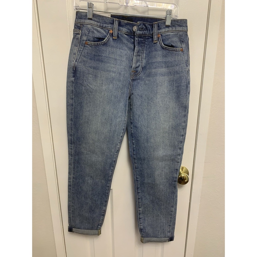 NWT 7 For All Mankind Feminine Boyfriend Josefina Jeans Button Fly Blue 27 x 26